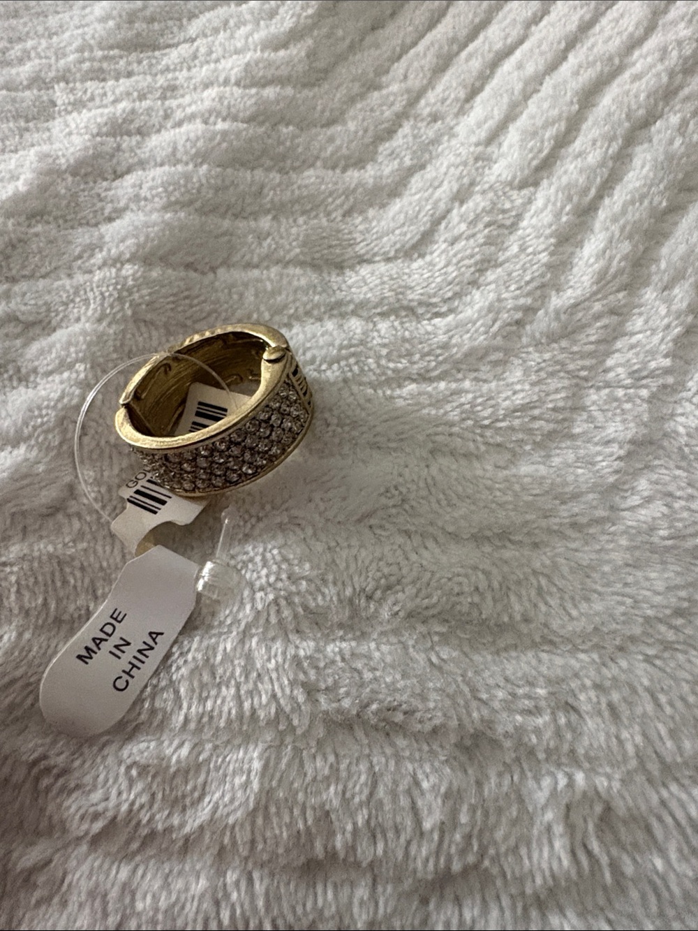 Gold-Tone Pavé Crystal Ring - Sparkling Statement